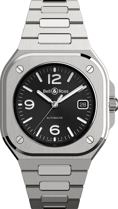 Bell & Ross BR-05 Black Steel, reference BR05A-BL-ST/SST, black dial, stainless steel case