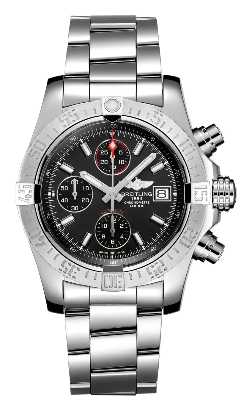 Breitling Avenger II, reference A13381111B1A1, black dial, stainless steel case