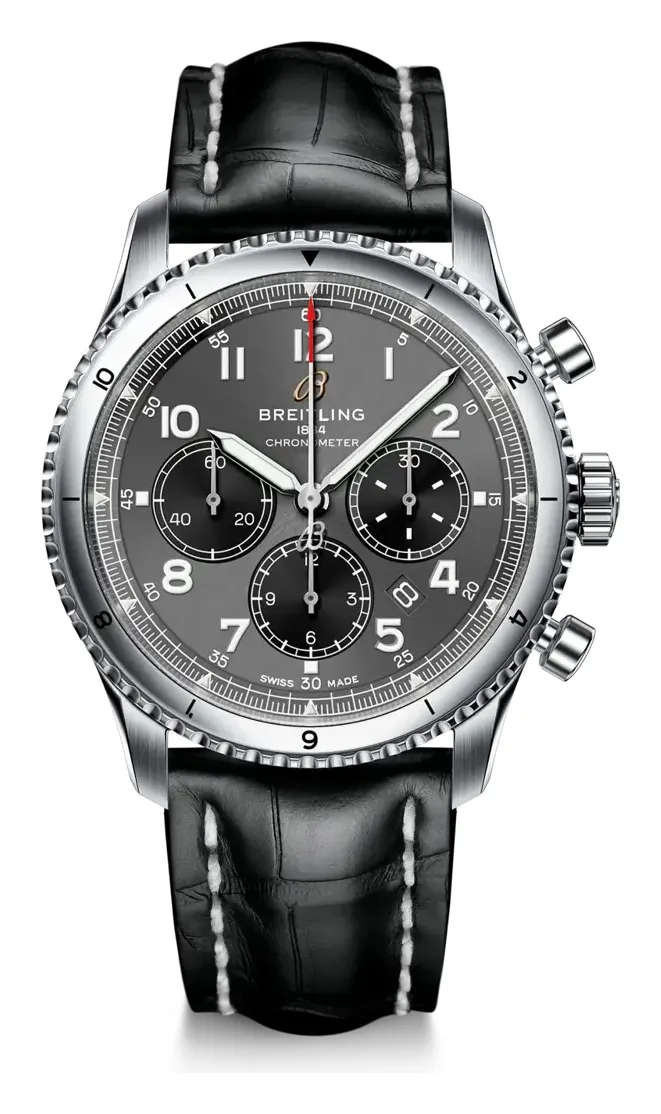 Breitling Aviator 8 B01 Chronograph 43, reference AB0119131B1P2, grey dial, stainless steel case