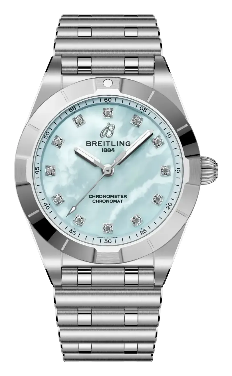 Breitling Chronomat 28, reference A72310101C1A1, blue dial, stainless steel case