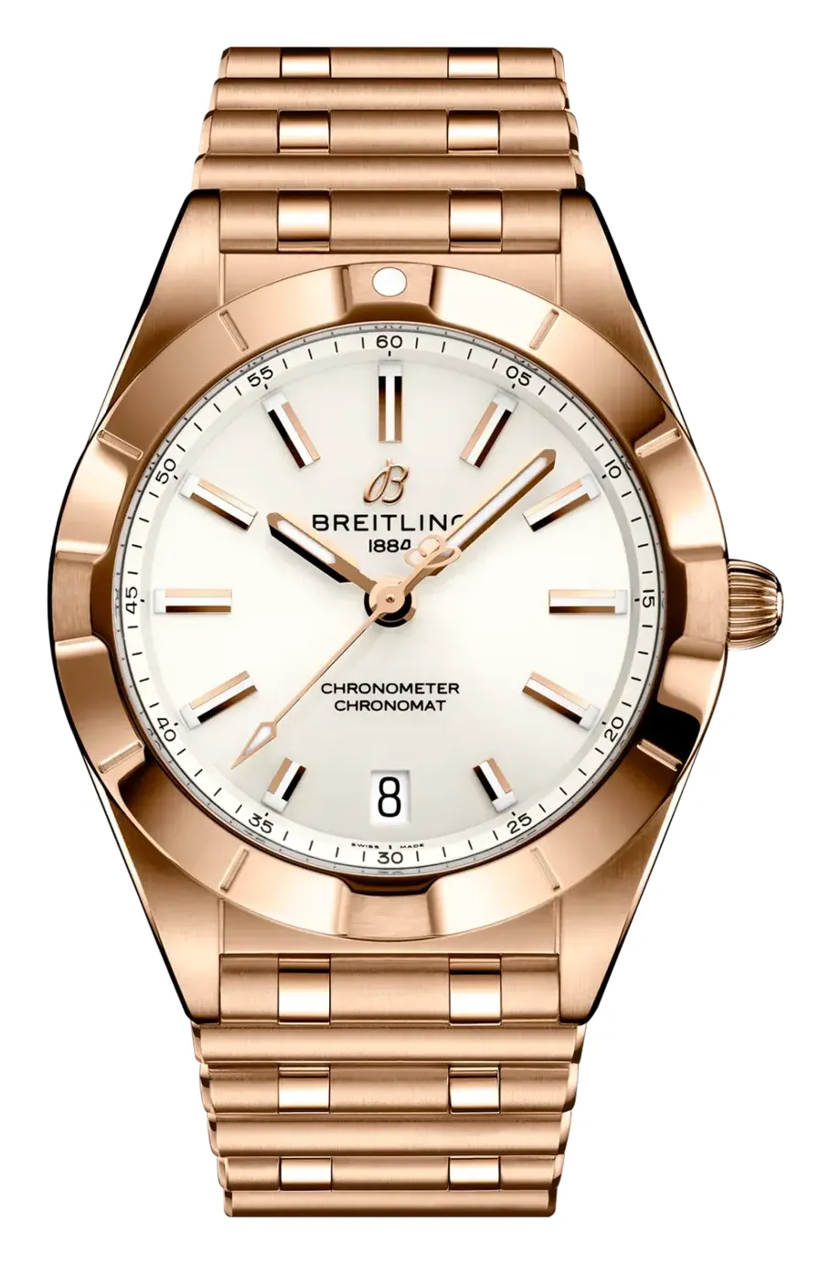 Breitling Chronomat 32 R77310, reference R77310101A1R1, white dial, rose gold case