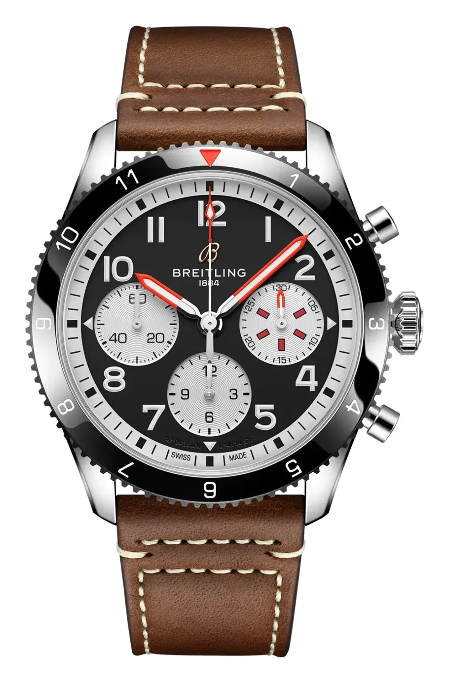 Breitling Classic AVI Chronograph Mosquito, reference Y233801A1B1X1, black dial, ceramic and stainless steel case