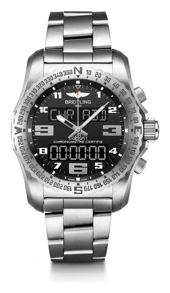 Breitling Cockpit B50, reference EB5010221B1E1, black dial, titanium case