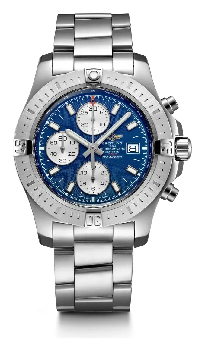 Breitling Colt Chronograph Automatic, reference A13388111C1A1, blue dial, stainless steel case