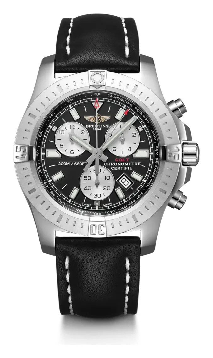Breitling Colt Chronograph Volcano Black, reference A73388111B1X1, black dial, stainless steel case
