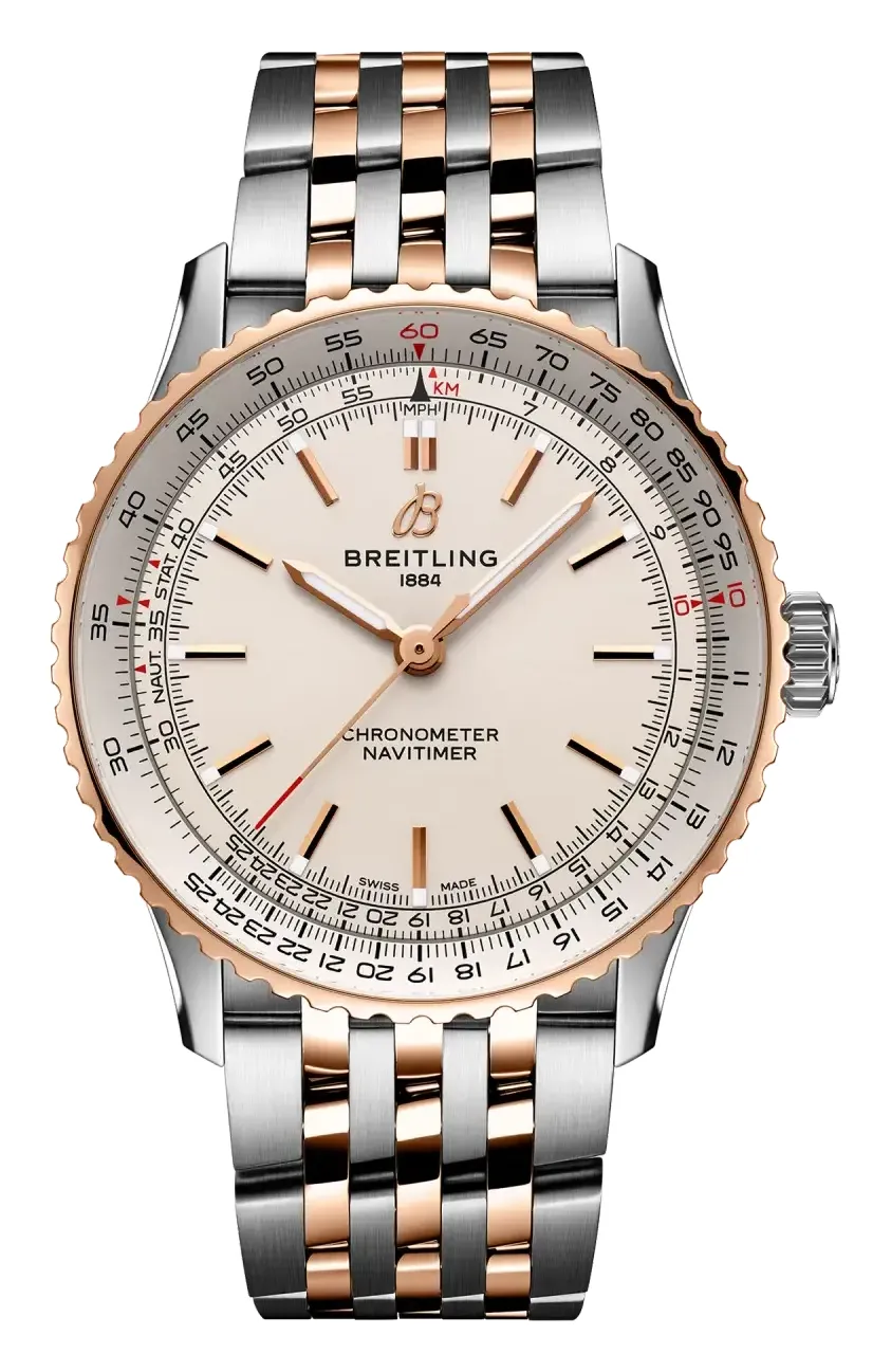 Breitling Navitimer Automatic 41 Automatic Stainless, reference U17329F41G1U1, rose gold and stainless steel case