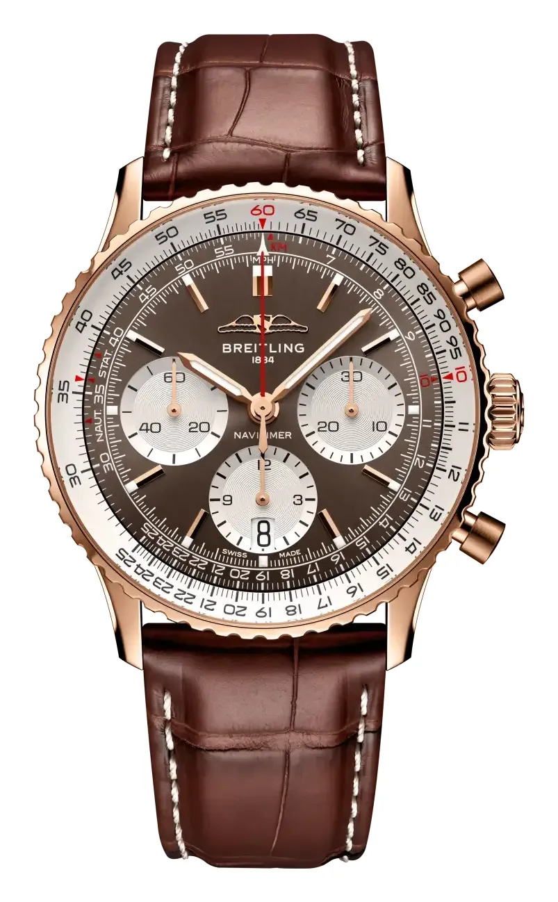 Breitling Navitimer B01 Chronograph 41 RB0139, reference RB0139211Q1P1, bronze dial, rose gold case
