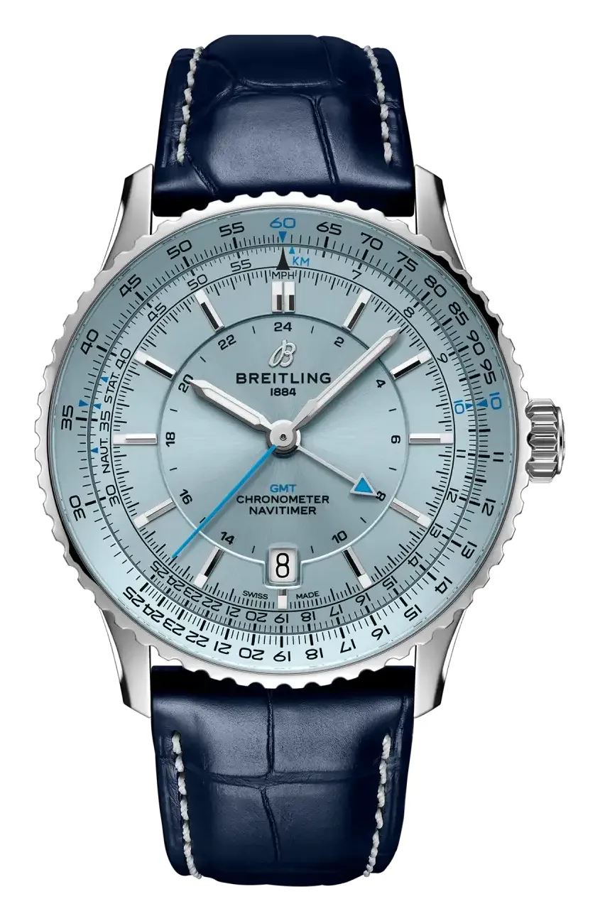 Breitling Navitimer GMT 41 Automatic, reference A32310171C1P1, blue dial, stainless steel case