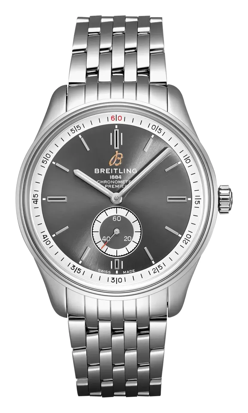 Breitling Premier Automatic 40, reference A37340351B1A1, grey dial, stainless steel case