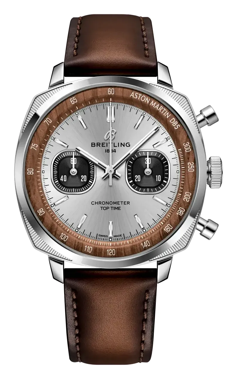 Breitling Premier Top Time B01 Tribute to Aston Martin DB5 AB0178, reference AB0178121G1X1, silver dial, stainless steel case
