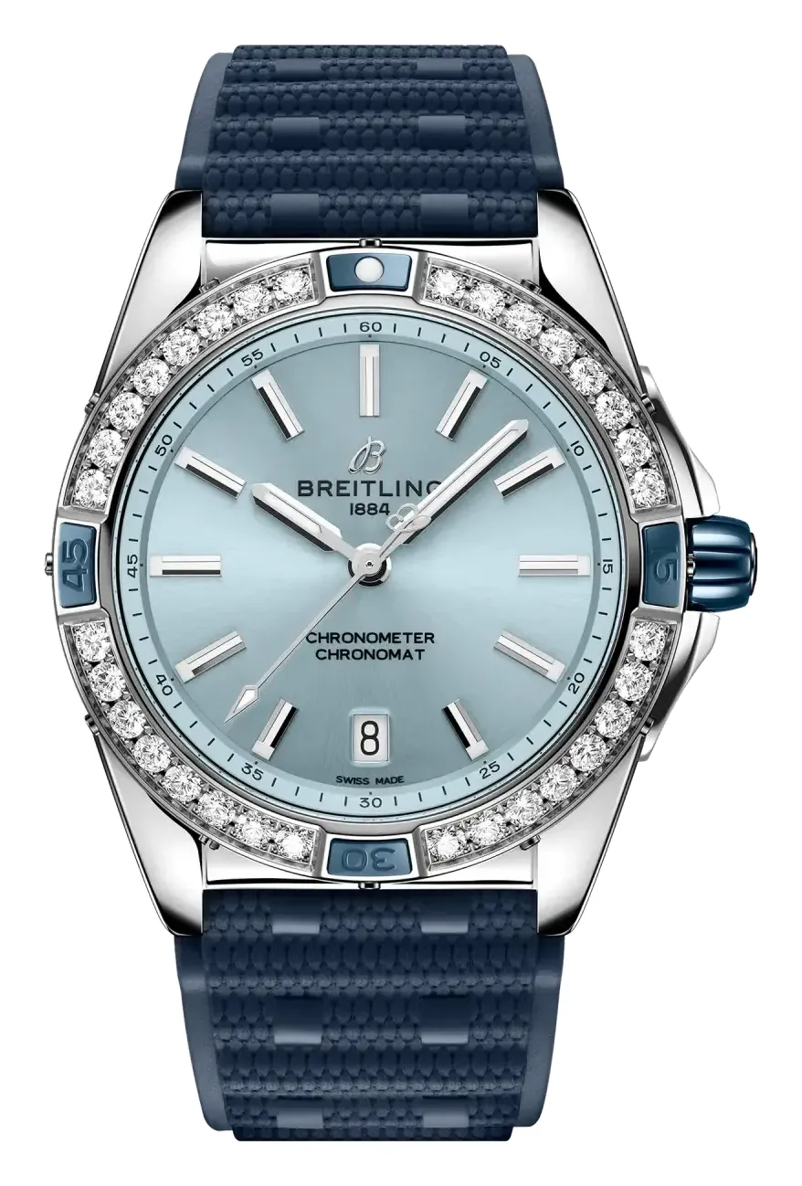 Breitling Super Chronomat 38, reference A17356531C1S1, blue dial, ceramic and stainless steel case