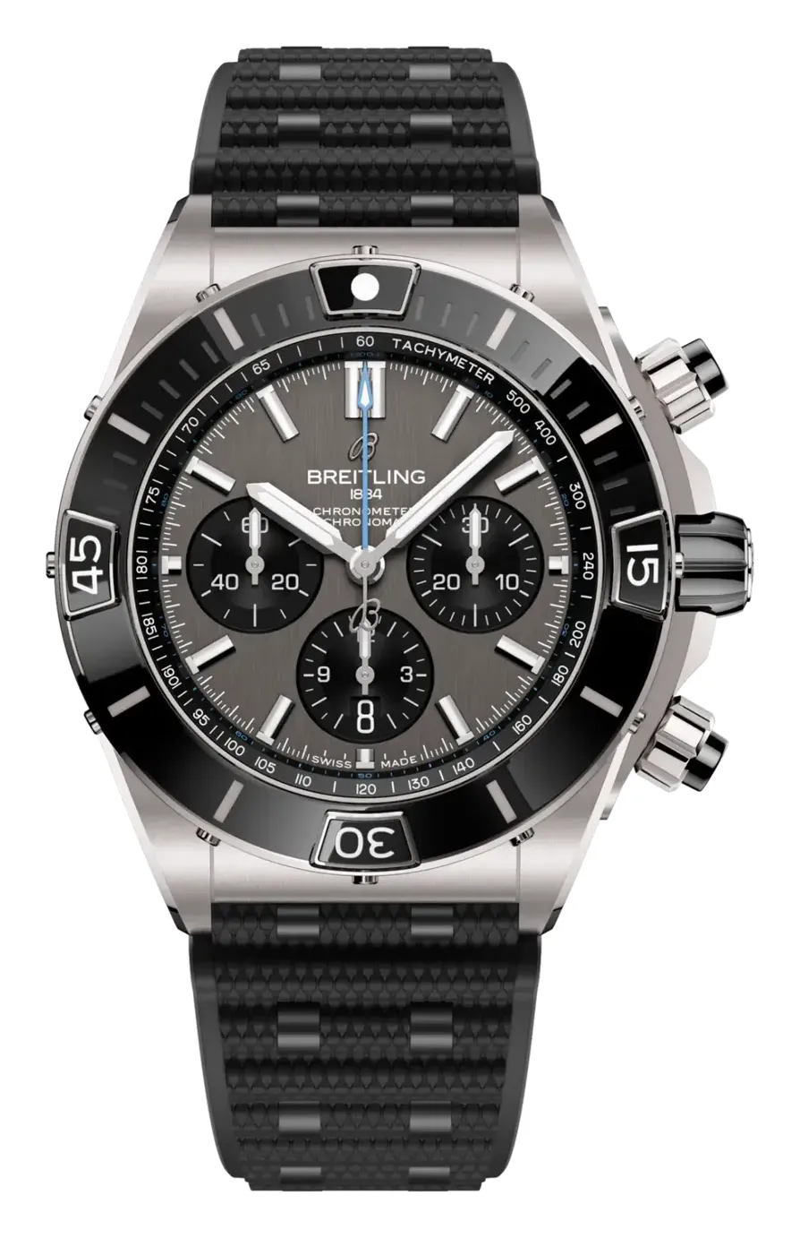Breitling Super Chronomat B01 44 EB0136, reference EB0136251M1S1, grey dial, titanium and ceramic case