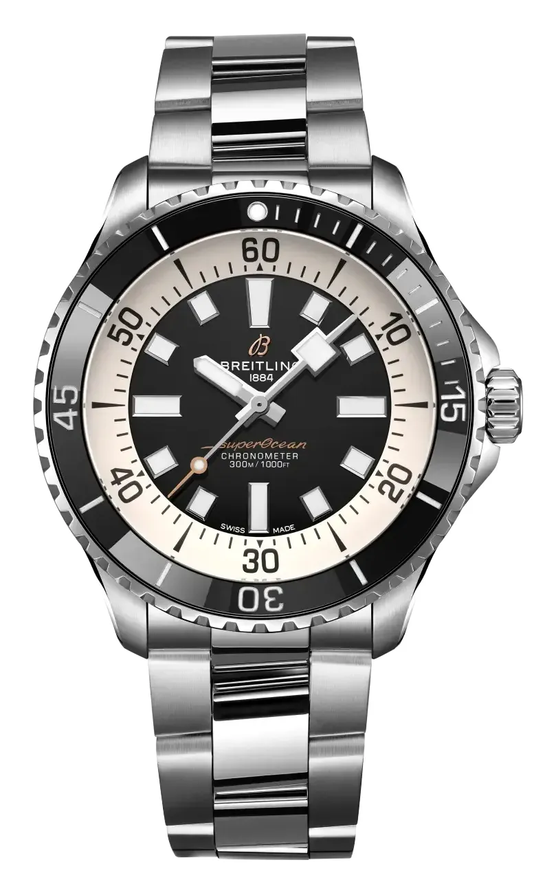 Breitling SuperOcean Automatic 44 A17376, reference A173761B1B1A1, black dial, ceramic and stainless steel case