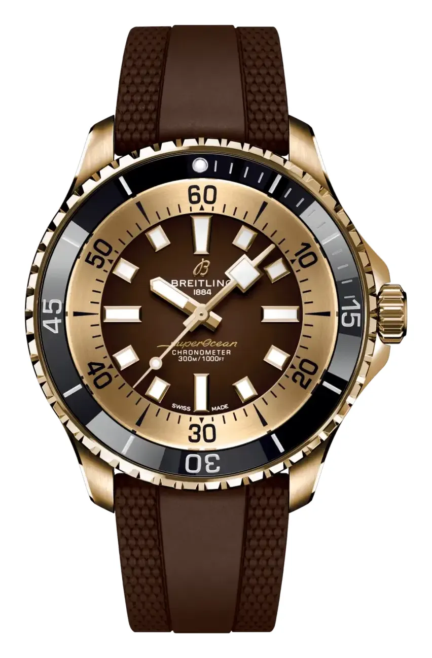 Breitling SuperOcean Automatic 44 N17376, reference N17376201Q1S1, brown dial, ceramic and bronze case