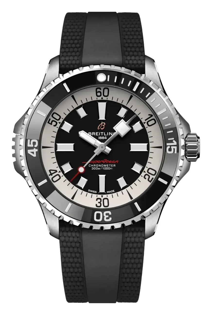 Breitling SuperOcean Automatic 46, reference A17378211B1S1, black dial, ceramic and stainless steel case