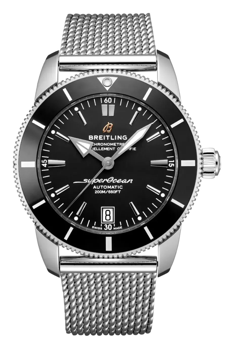 Breitling Superocean Heritage II 42 AB2010, reference AB2010121B1A1, black dial, ceramic and stainless steel case
