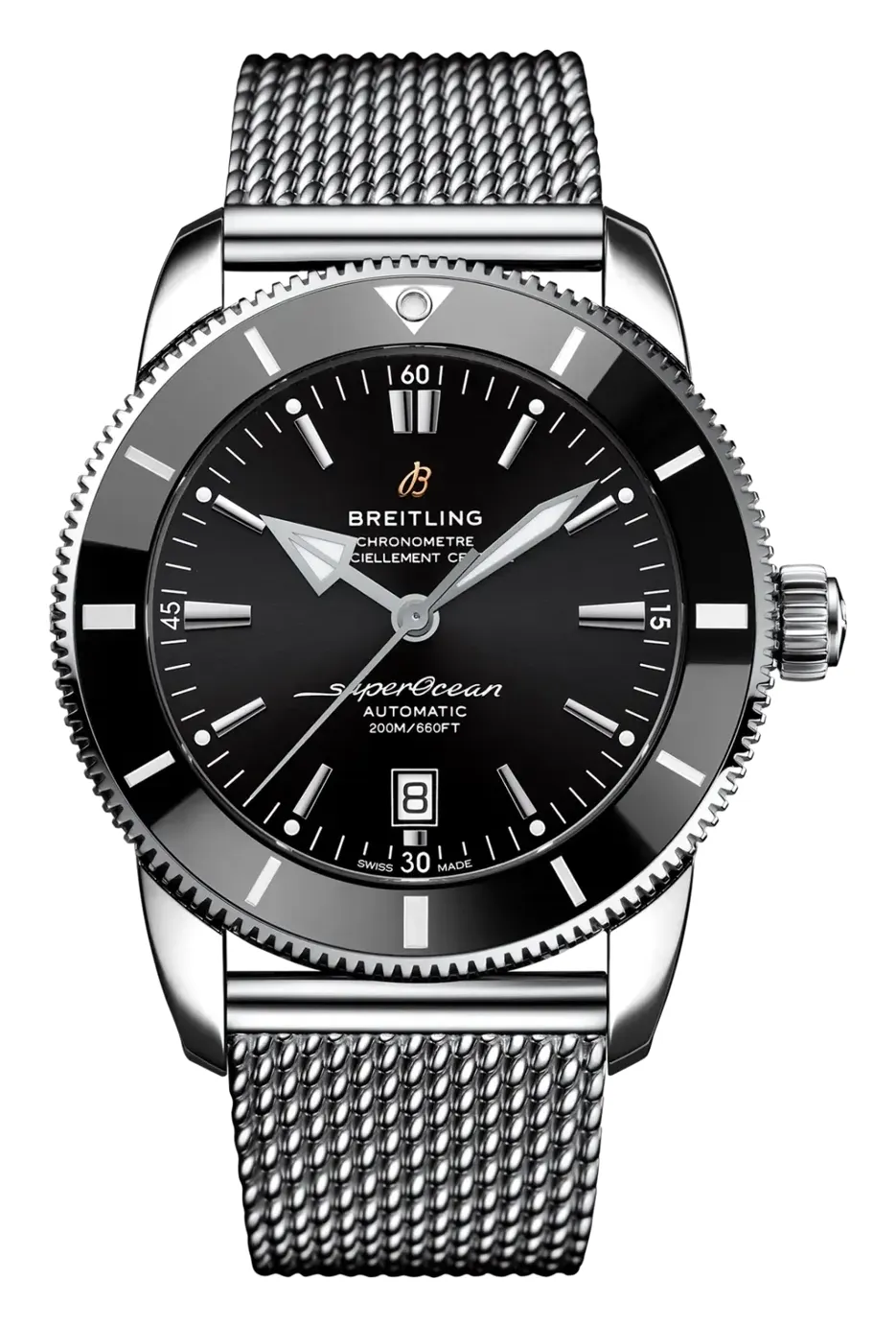 Breitling Superocean Heritage II 46, reference AB2020121B1A1, black dial, ceramic and stainless steel case