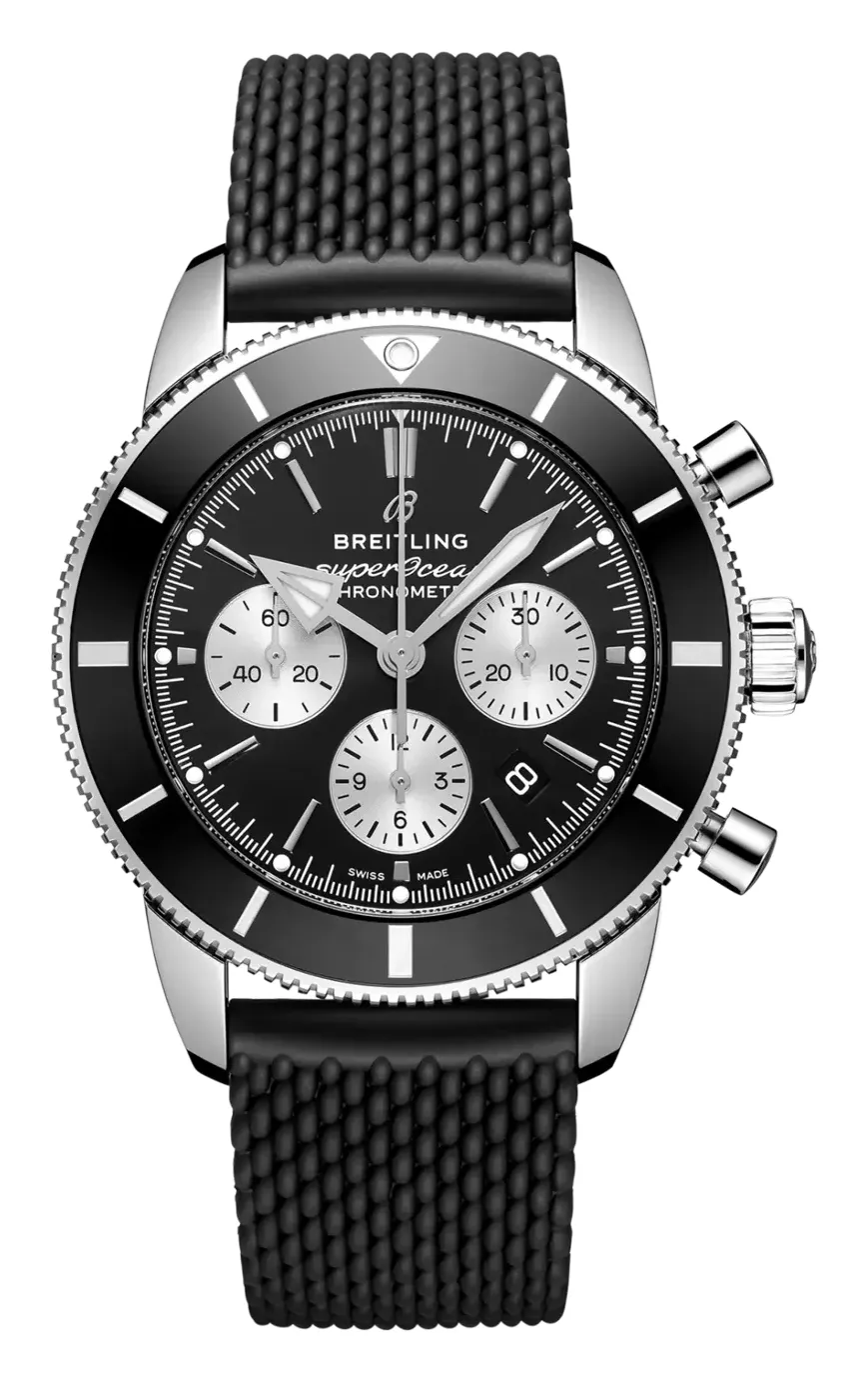 Breitling Superocean Heritage II B01 Chronograph 44, reference AB0162121B1S1, black dial, stainless steel case
