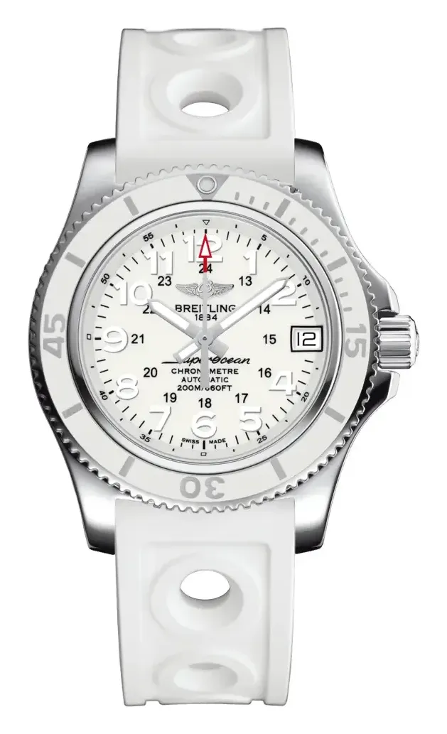 Breitling Superocean II 36 White, reference A17312D21A1S1, white dial, stainless steel case