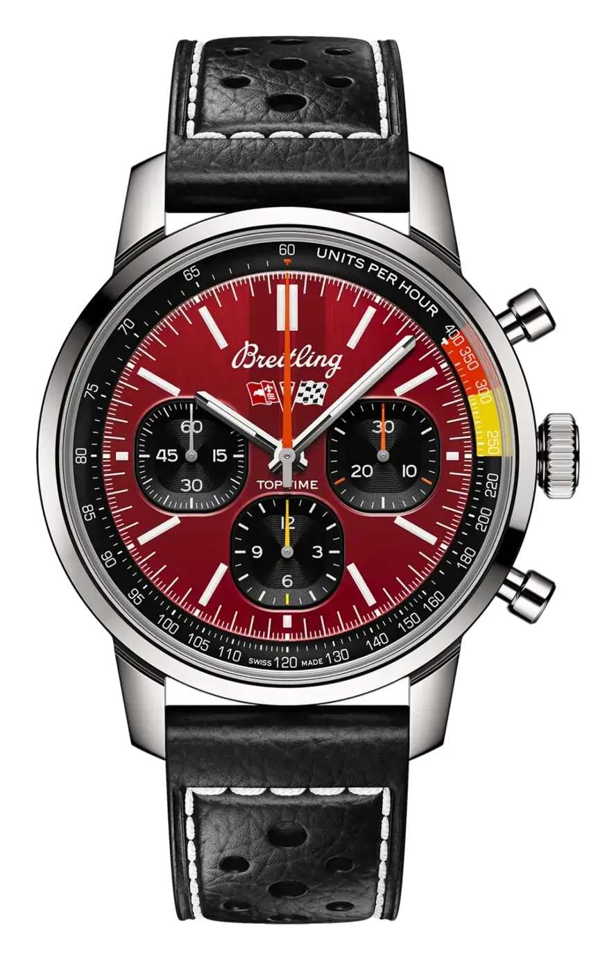 Breitling Top Time B01 Deus, reference AB01761A1K1X1, red dial, stainless steel case