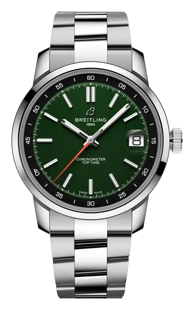 Breitling Top Time B31, reference AB3113171L1A1, green dial, stainless steel case