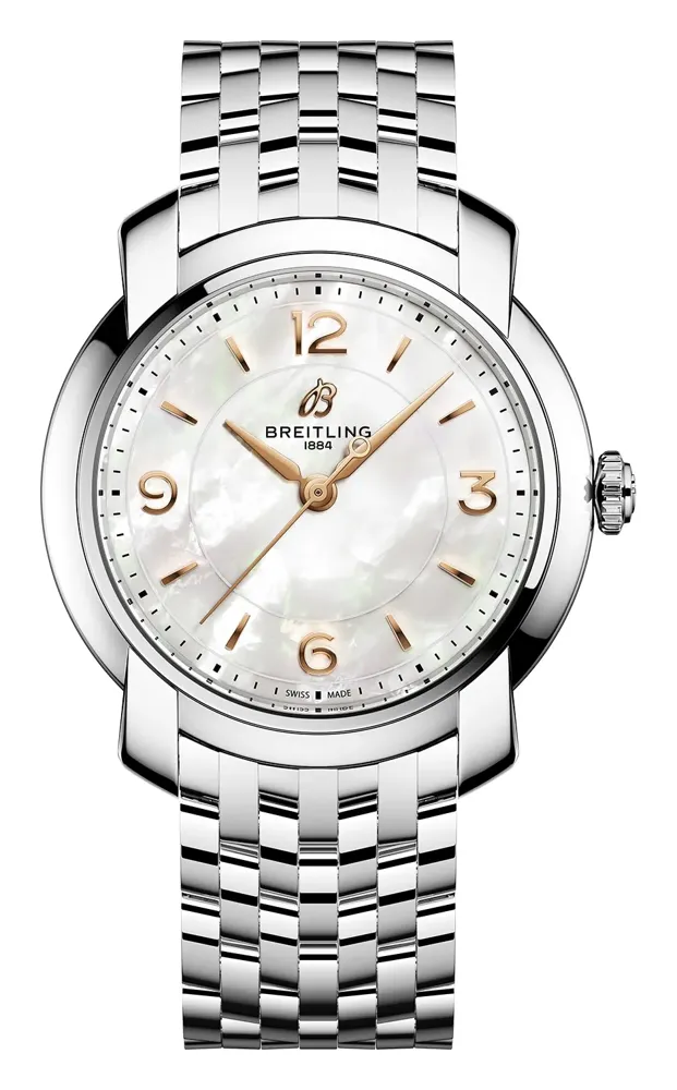 Breitling Lady Premier 32 SuperQuartz Stainless, reference A77330121A2A1, white dial, stainless steel case