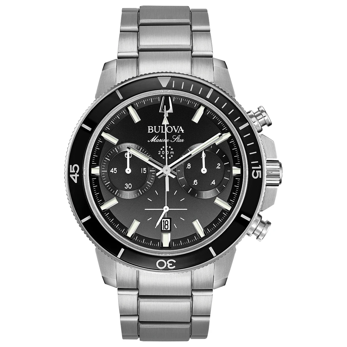 Bulova Marine Star Series C, reference 96B272, black dial, stainless steel case