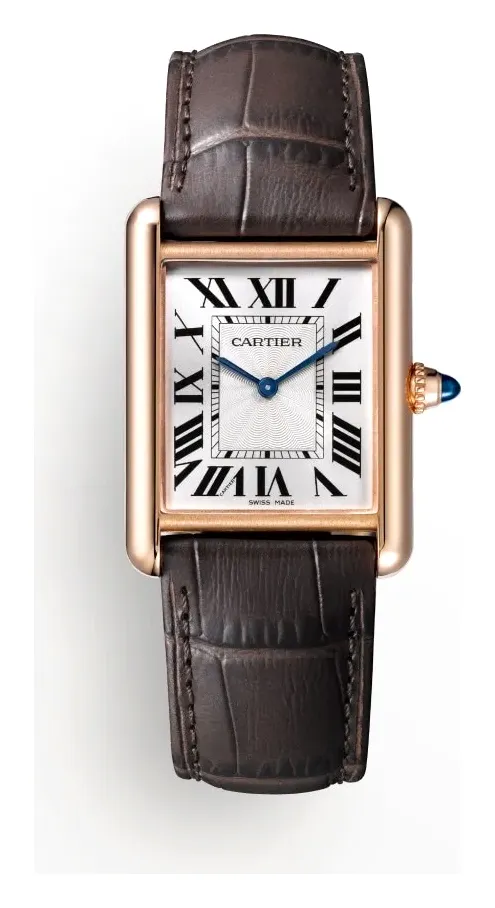 Cartier Tank Louis Cartier Large Manual, reference WGTA0011, silver dial, rose gold case