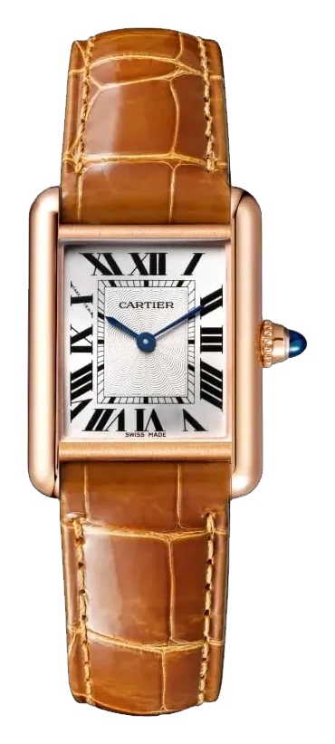 Cartier Tank Louis Cartier Small Manual, reference WGTA0010, silver dial, rose gold case