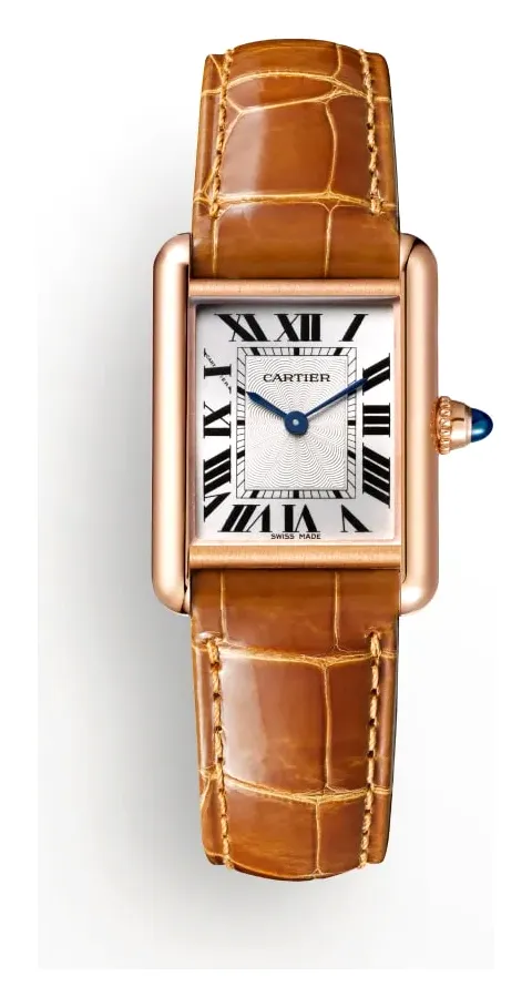 Cartier Tank Louis Cartier Small Manual, reference WGTA0010, silver dial, rose gold case
