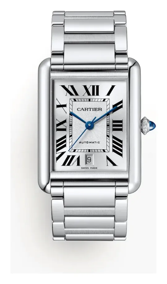 Cartier Tank Must Extra Large Automatic, reference WSTA0053, silver dial, stainless steel case