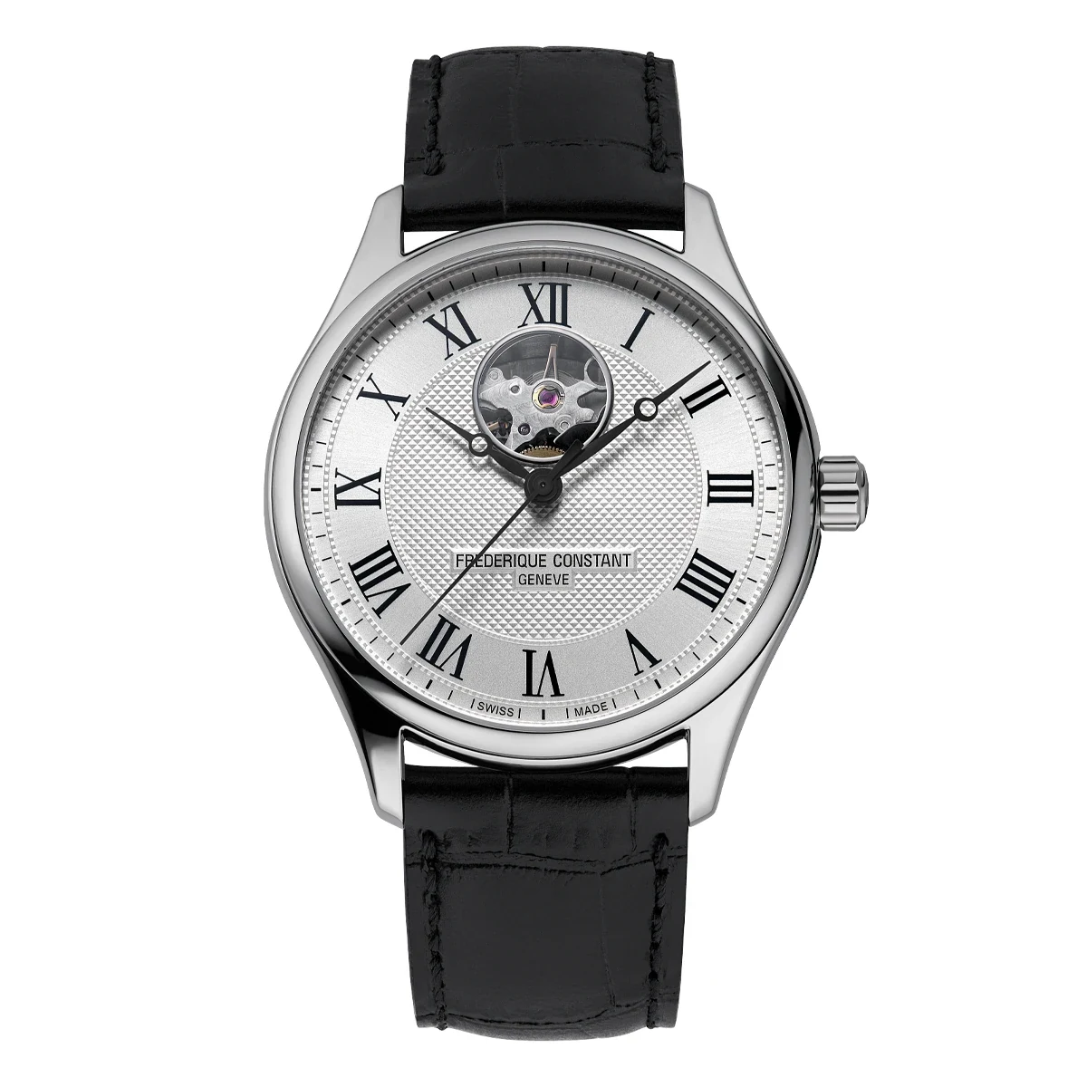 Frederique Constant Classics Heart Beat Automatic, reference FC-310MC5B6, silver dial, stainless steel case