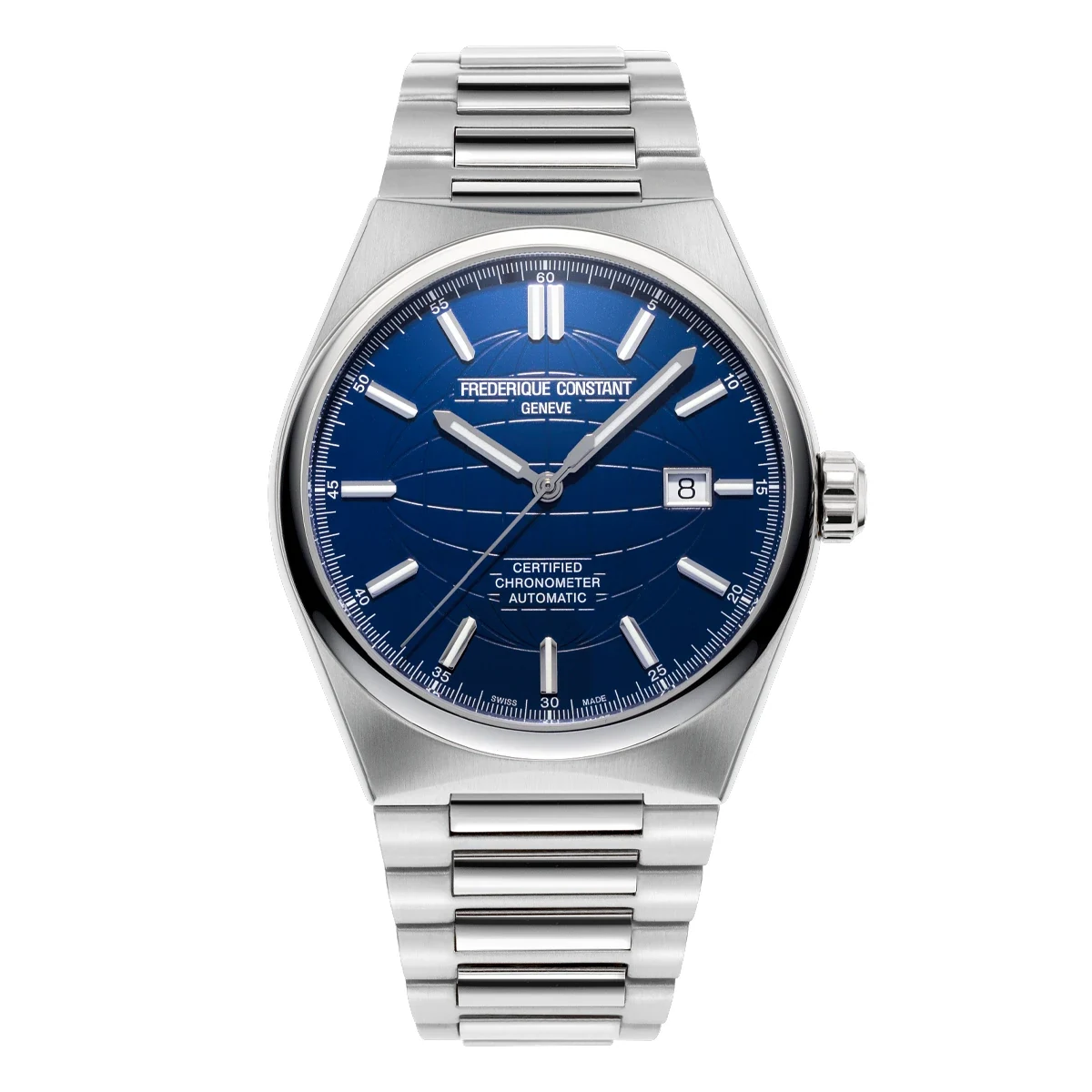 Frederique Constant Highlife Automatic COSC, reference FC-303N4NH6B, blue dial, stainless steel case
