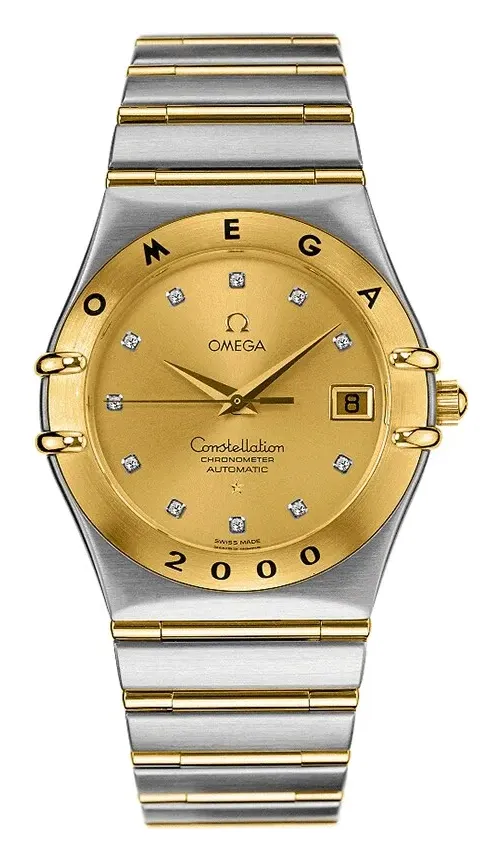 Omega Constellation 35.5 Automatic Chronometer, reference 1203.15.00, yellow dial, stainless steel and yellow gold case