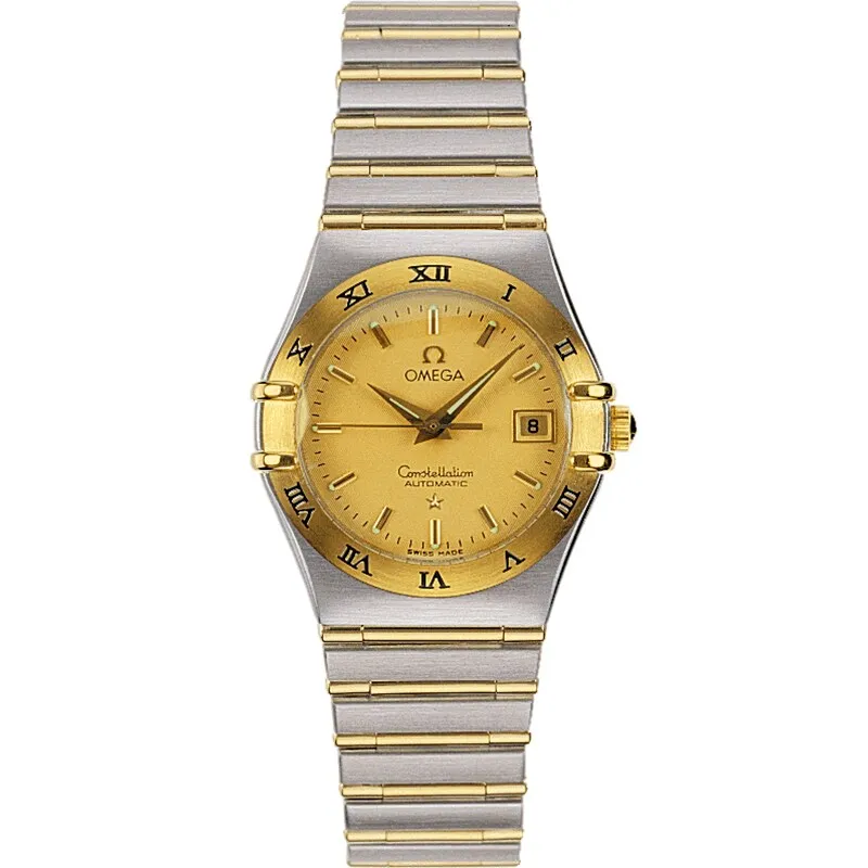Omega Constellation Automatic 27.5 '95 1292.10.00, reference 1292.10.00, yellow dial, stainless steel and yellow gold case