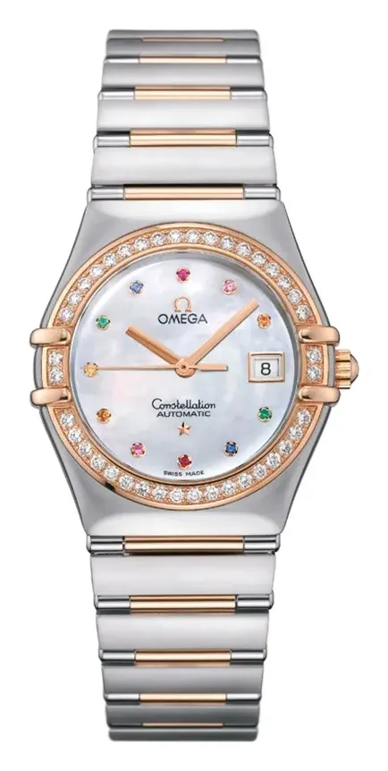 Omega Constellation Automatic 27.5 Iris My Choice Stainless, reference 1395.79.00, white dial, stainless steel and rose gold case