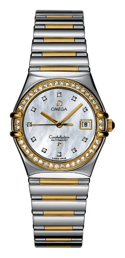 Omega Constellation Automatic 27.5 My Choice 1396.75.00, reference 1396.75.00, white dial, stainless steel and yellow gold case