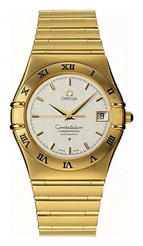 Omega Constellation Automatic 35.5 '95 1102.30.00, reference 1102.30.00, silver dial, yellow gold case