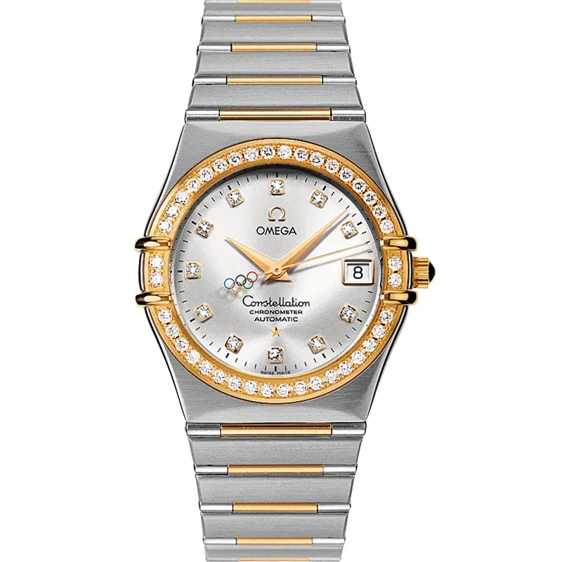 Omega Constellation Automatic 36 111.25.36.10, reference 111.25.36.10.52.001, silver dial, stainless steel and yellow gold case