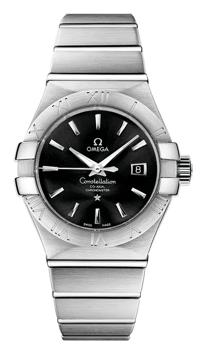 Omega Constellation Co-Axial 31 123.10.31.20, reference 123.10.31.20.01.001, black dial, stainless steel case
