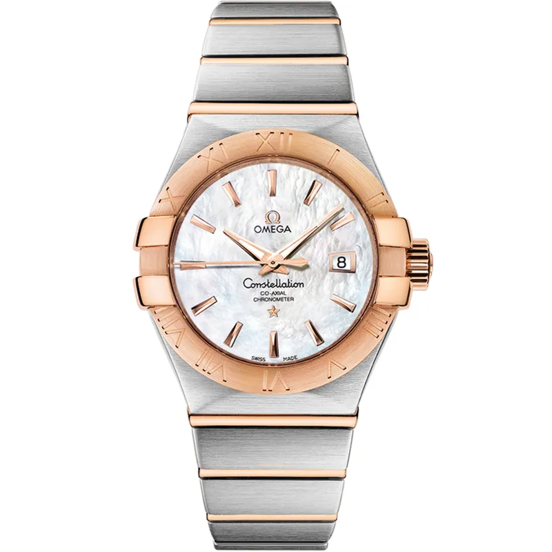 Omega Constellation Co-Axial 31 123.20.31.20, reference 123.20.31.20.05.001, white dial, stainless steel and rose gold case
