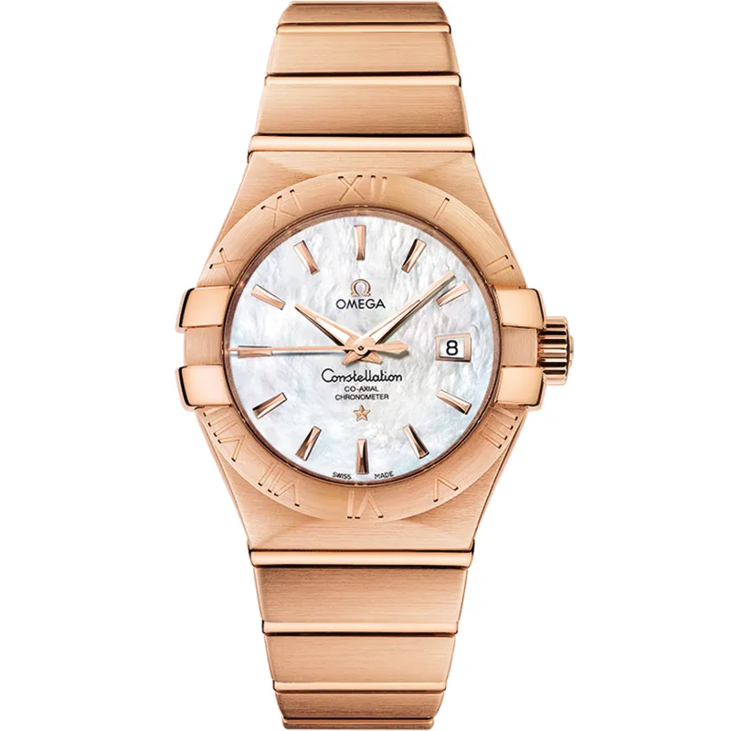 Omega Constellation Co-Axial 31 123.50.31.20, reference 123.50.31.20.05.001, white dial, rose gold case