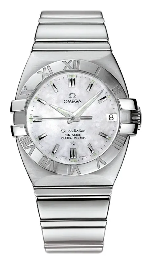 Omega Constellation Co-Axial 31 Double Eagle 1590.70.00, reference 1590.70.00, white dial, stainless steel case
