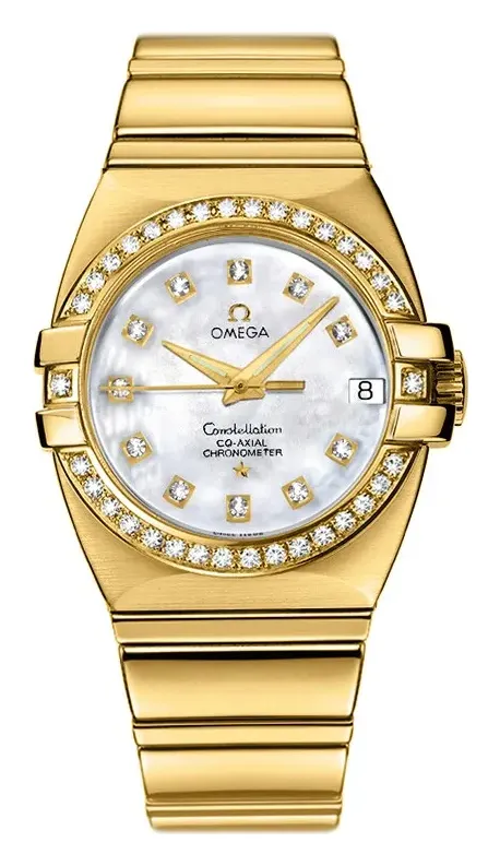 Omega Constellation Co-Axial 31 Double Eagle Yellow, reference 1199.75.00, white dial, yellow gold case