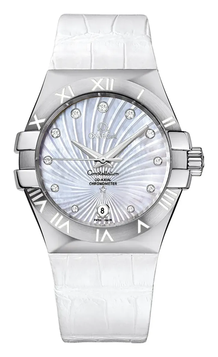 Omega Constellation Co-Axial 35 123.13.35.20, reference 123.13.35.20.55.001, white dial, stainless steel case