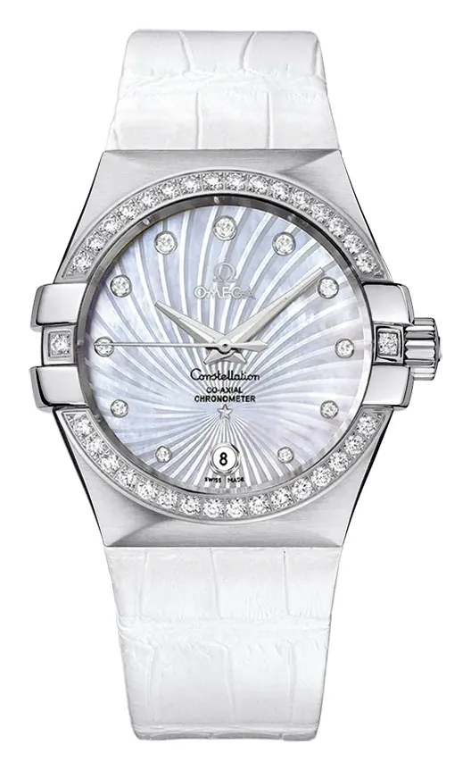 Omega Constellation Co-Axial 35 123.18.35.20, reference 123.18.35.20.55.001, white dial, stainless steel case