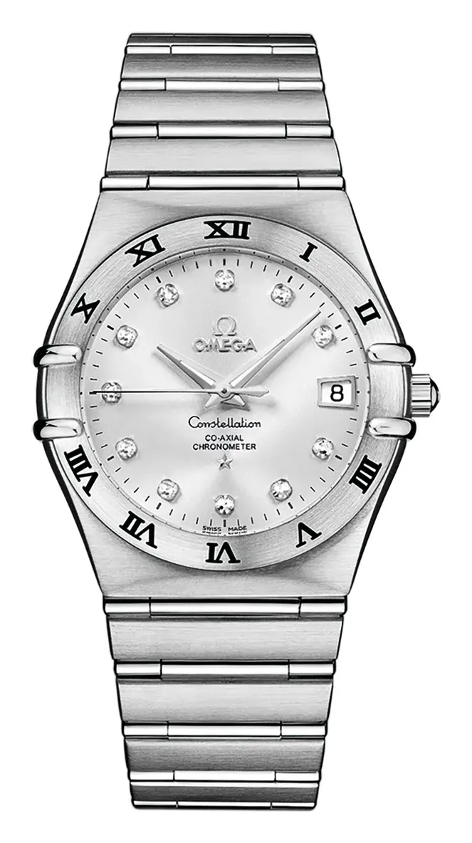 Omega Constellation Co-Axial 35.5 111.10.36.20, reference 111.10.36.20.52.001, silver dial, stainless steel case