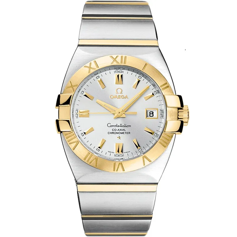 Omega Constellation Co-Axial 35 Double Eagle 1201.30.00, reference 1201.30.00, silver dial, stainless steel and yellow gold case