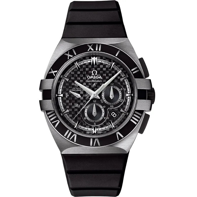 Omega Constellation Co-Axial 41 Chronograph Double Eagle 121.92.41.50, reference 121.92.41.50.01.001, black dial, titanium case