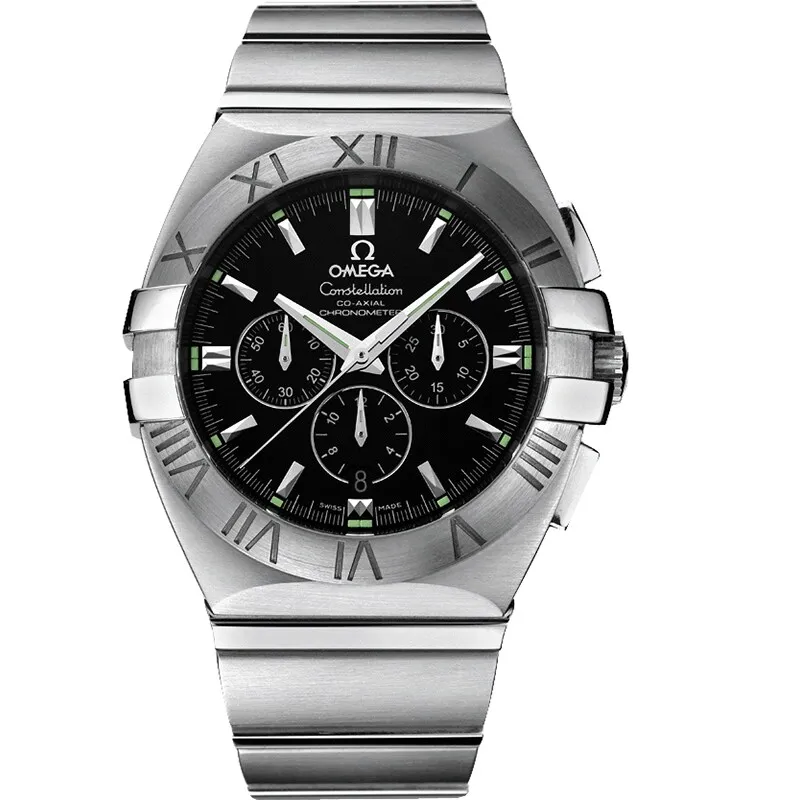 Omega Constellation Co-Axial 41 Chronograph Double Eagle 1514.51.00, reference 1514.51.00, black dial, stainless steel case